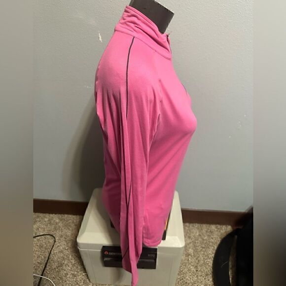 Nike Womens Medium Pink DriFit Running Half ZIP Pullover - Picture 4 of 7